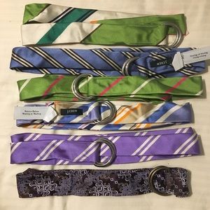 Lot of J.Crew Silk Tie Belts